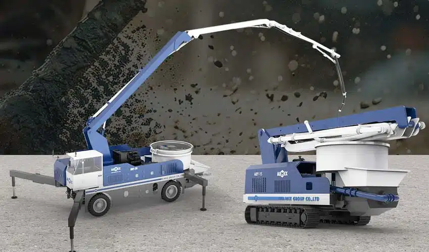 boom concrete pump-and mixer