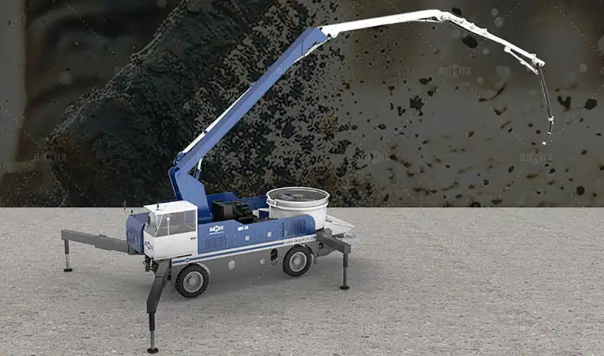  boom concrete mixer pump
