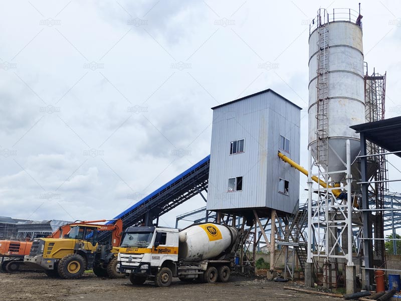 AJ150 Stationary Concrete Plant in the Philippines